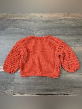 H&M Toddler Chunky Rib-Knit Crewneck Balloon Sleeve Sweater Size 3-4y